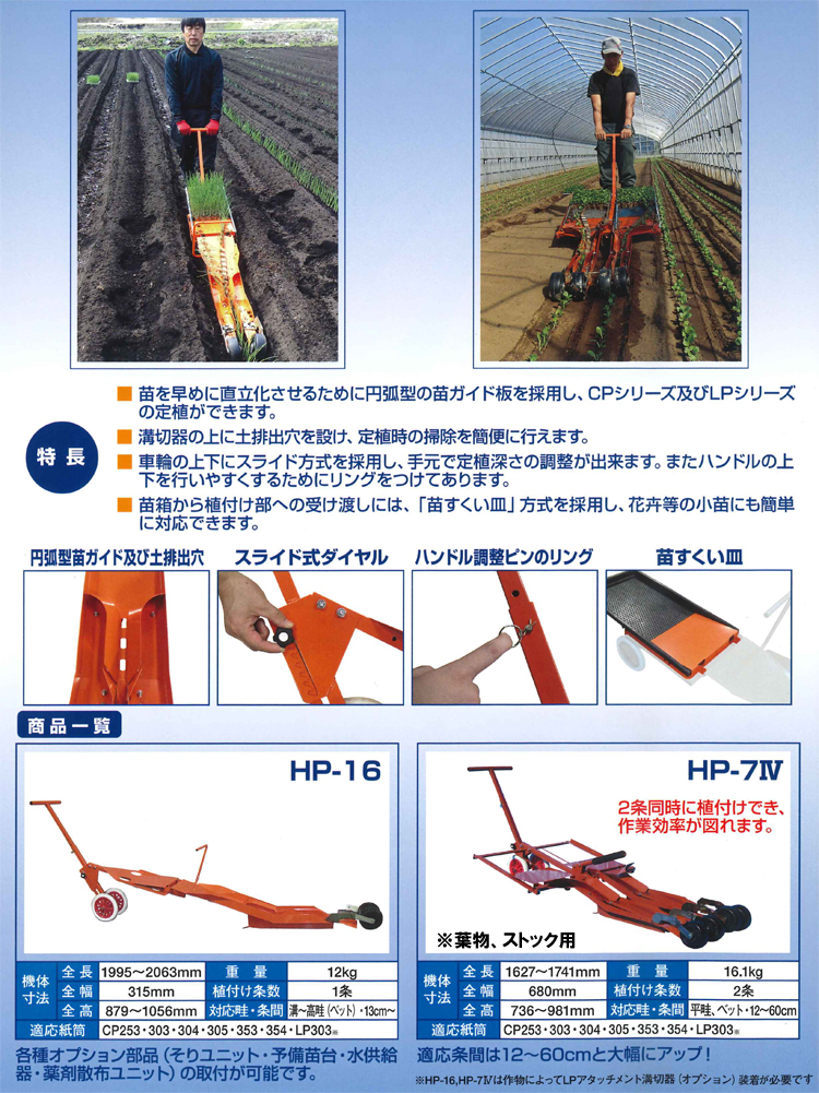 送料無料 美善 簡易定植機 ひっぱりくん HP-16 標準仕様 ニッテン 日本甜菜製糖