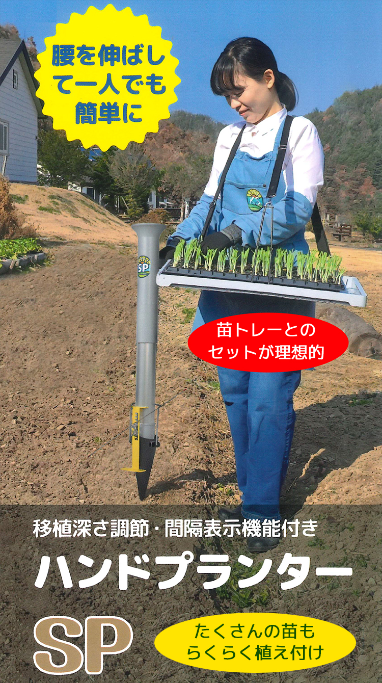 野菜苗の移植にハンドプランターSP、スピード苗トレイ